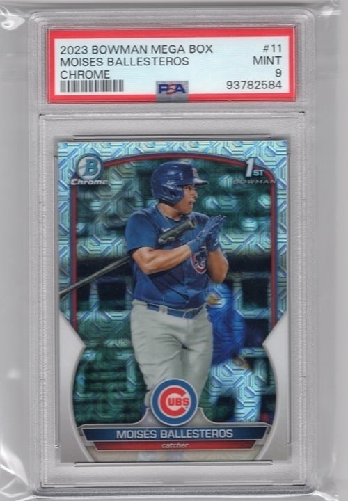 Moises Ballesteros 2023 Bowman Mega Box Chrome PSA 9 #11