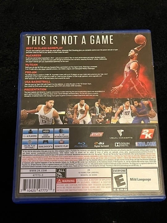 NBA 2K17 PS4 Playstation 4 2K Sports Excellent Condition - Paul George