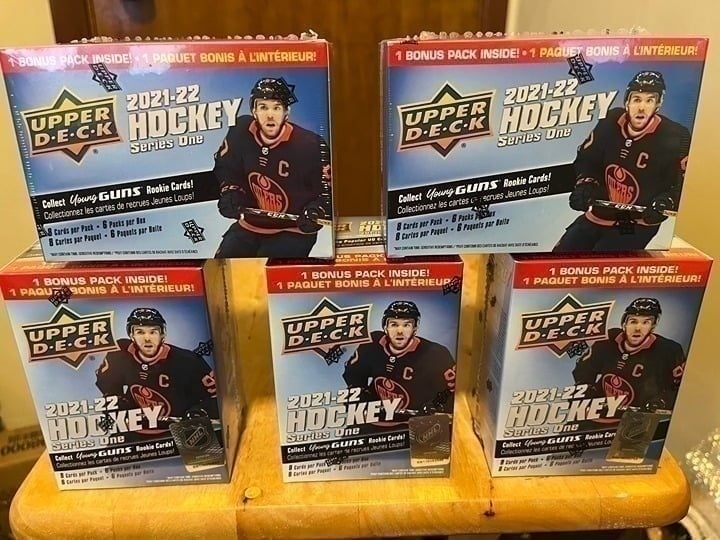 Lot of 5 2021-22 Upper Deck Series One Blaster Boxes-Young Guns Factory Sealed