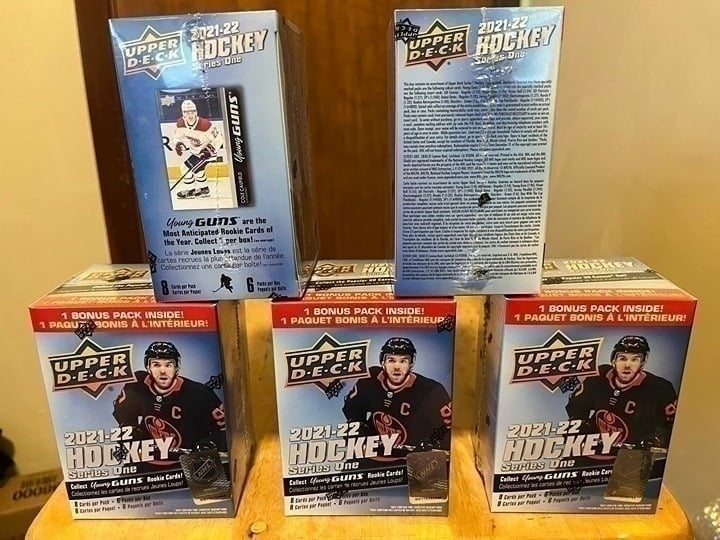 Lot of 5 2021-22 Upper Deck Series One Blaster Boxes-Young Guns Factory Sealed
