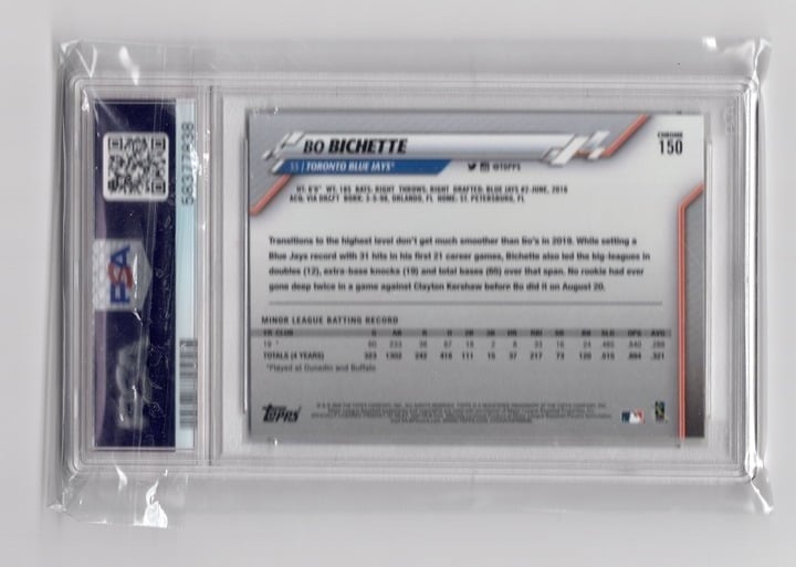 Bo Bichette 2020 Topps Chrome Rookie Card PSA 10 #150
