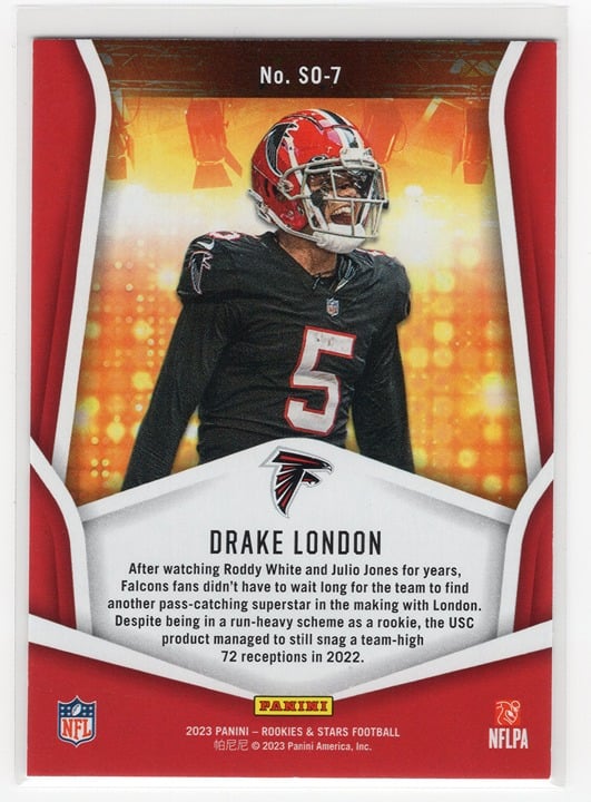 Drake London 2023 Panini Rookies and Stars Standing Ovation #SO-7
