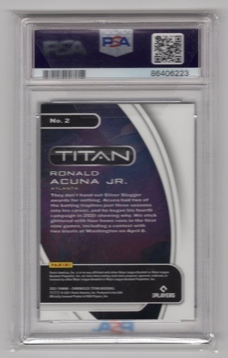 Ronald Acuna Jr. 2021 Panini Chronicles Titan PSA 10 #2