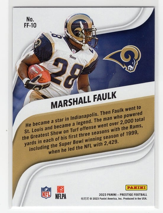 Marshall Faulk 2023 Panini Prestige Franchise Favorites #FF-10