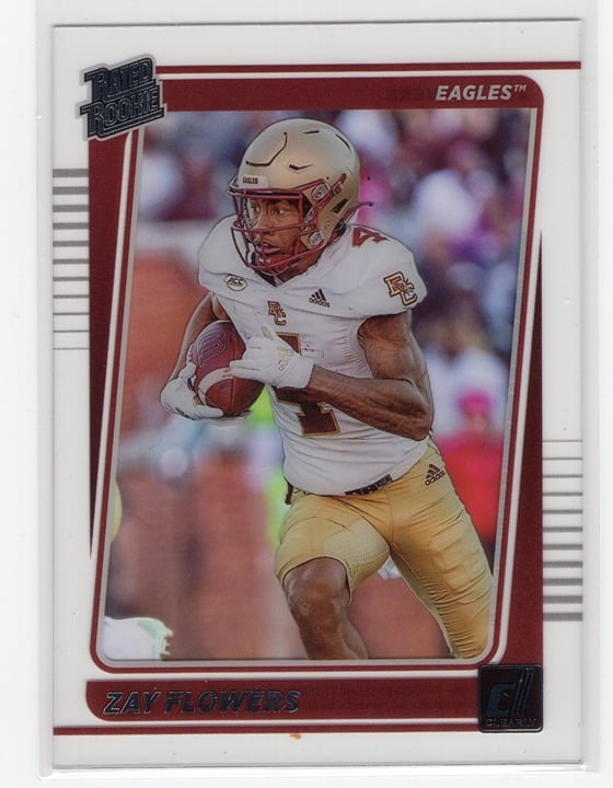 Zay Flowers 2023 Panini Chronicles Clearly Donruss Draft Picks #44