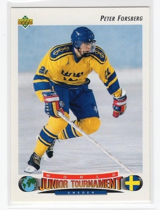 Peter Forsberg 1992 Upper Deck World Junior Tournament Sweden #235