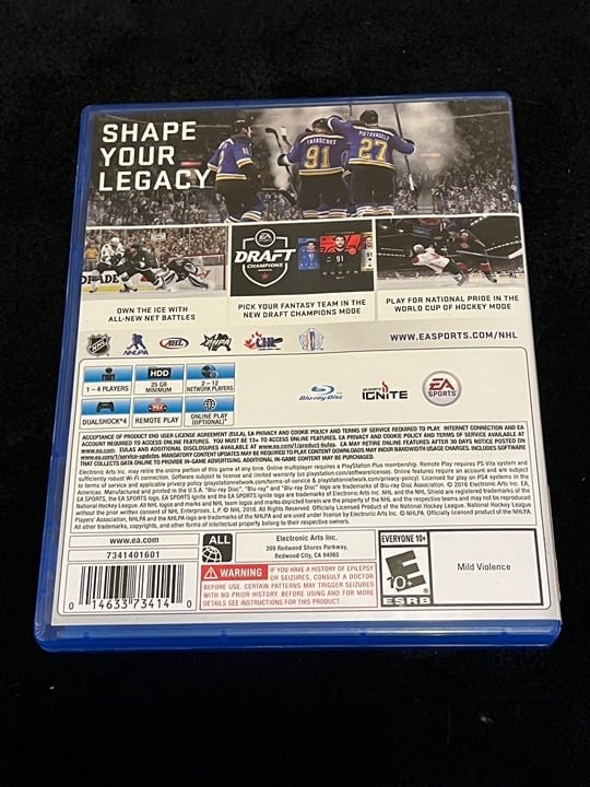 NHL 17 PS4 Playstation 4 World Cup 2016 Mode Great Shape