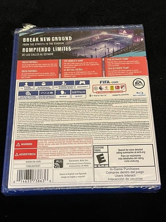 FIFA 20 EA Sports PS4 Playstation 4 Eden Hazard - Factory Sealed