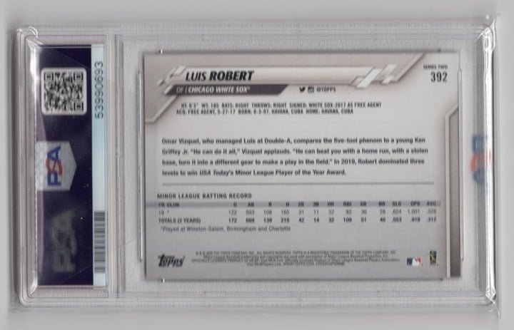 Luis Robert 2020 Topps PSA 10 Chicago White Sox #392