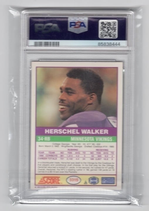 Herschel Walker 1989 Score Supplemental PSA 9 #331S