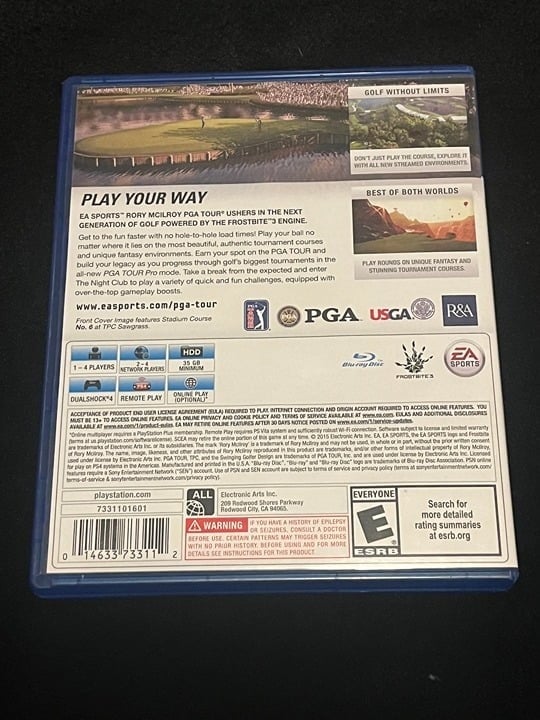 Rory McIlroy PGA Tour EA Sports PS4 Playstation 4 - Perfect Condition