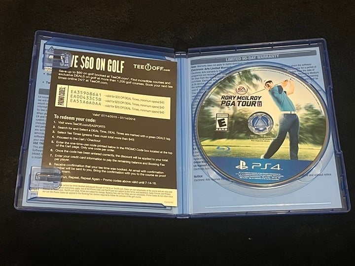 Rory McIlroy PGA Tour EA Sports PS4 Playstation 4 - Perfect Condition