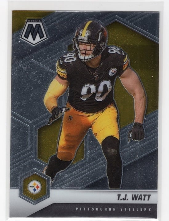 T.J Watt 2021 Panini Mosaic Football Pittsburgh Steelers #172