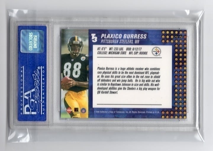 Plaxico Burress 2000 College Edge Rookie Card PSA 9 #207
