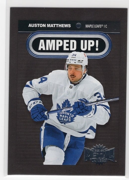 Auston Matthews 2021-22 Skybox Metal Universe Amped Up! #AU-20