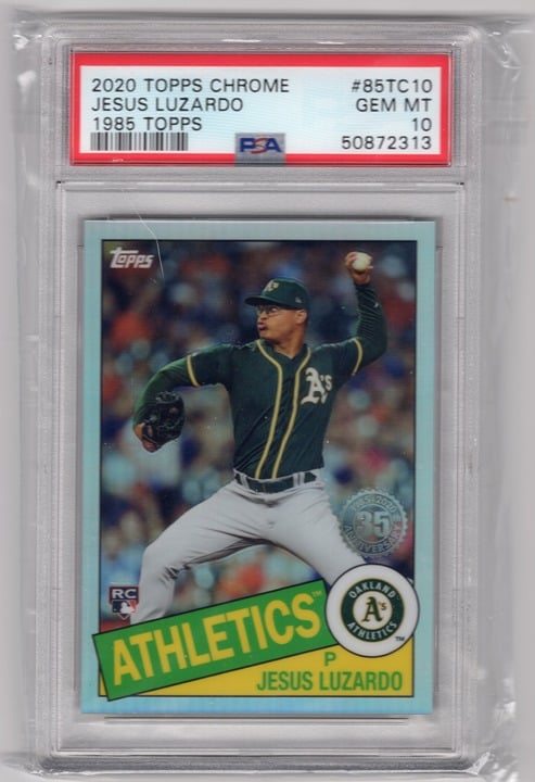 Jesus Luzardo 2020 Topps Chrome 35th Anniversary Rookie Card PSA 10 #85TC10