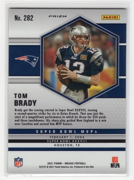 Tom Brady 2021 Mosaic Super Bowl MVPs #282