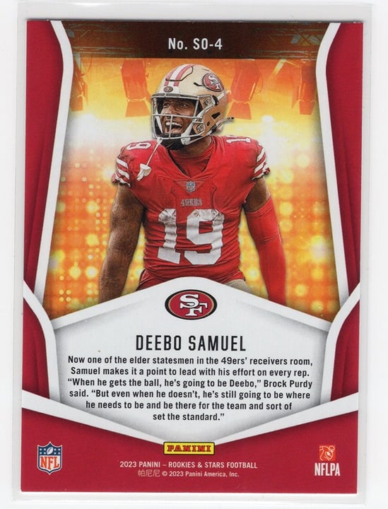 Deebo Samuel 2023 Panini Rookies and Stars Standing Ovation #SO-4