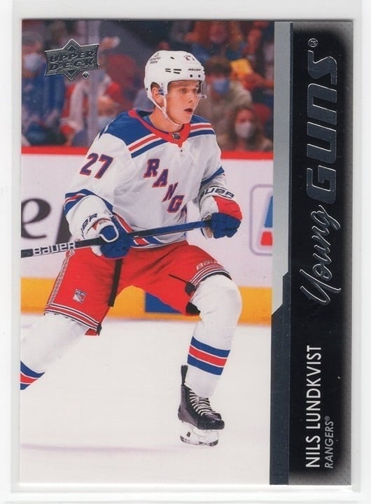 Nils Lundkvist 2021-22 Upper Deck Series 2 Young Guns #456