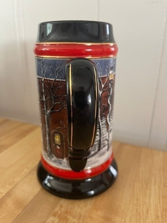 Anheuser-Busch BUDWEISER Stein (1992) Holiday Series a Perfect Christmas