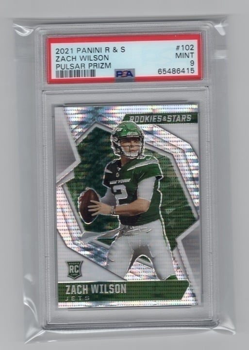 Zach Wilson 2021 Panini Rookies and Stars Pulsar Prism Rookie Card PSA 9 #102
