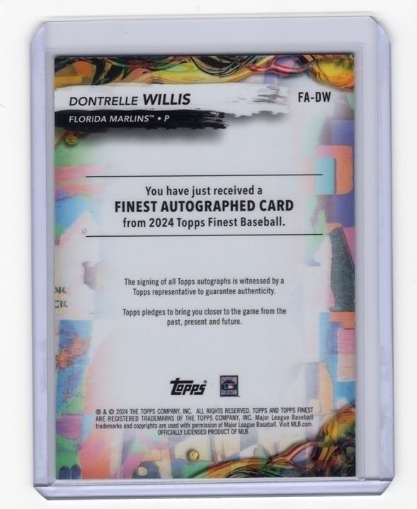 Dontrelle Willis 2024 Topps Finest Autograph #FA-DW