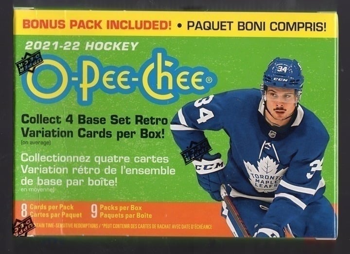 O-Pee-Chee 2021-22 Hockey Blaster - Retro Variation - Factory Sealed!!!