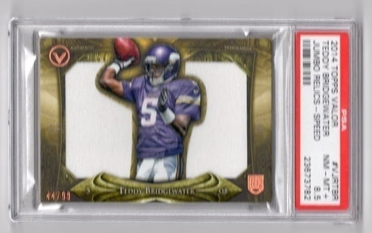 Teddy Bridgewater 2014 Topps Jumbo Relics-Speed /99 PSA 8.5 Rookie Card #VJRTBR