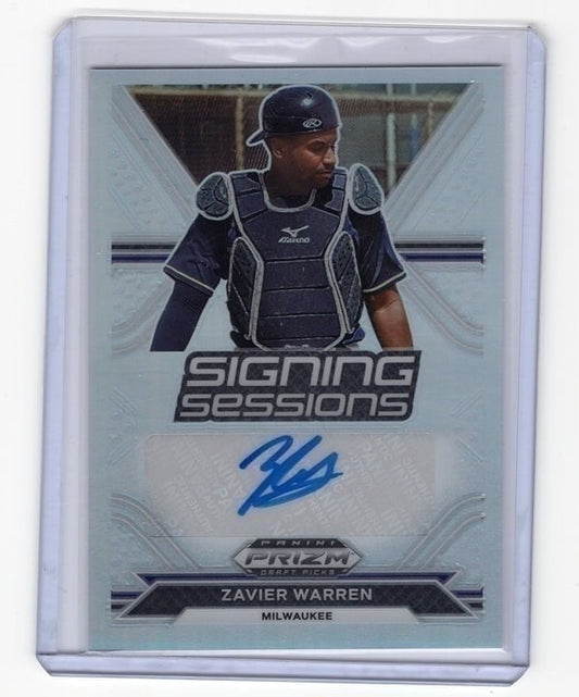 Zavier Warren 2021 Panini Prizm Draft Picks Signing Sessions Autograph #SS-ZW