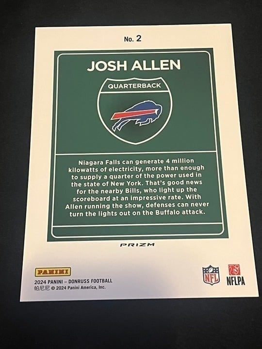 Josh Allen 2024 Panini Donruss Oversized Downtown #2