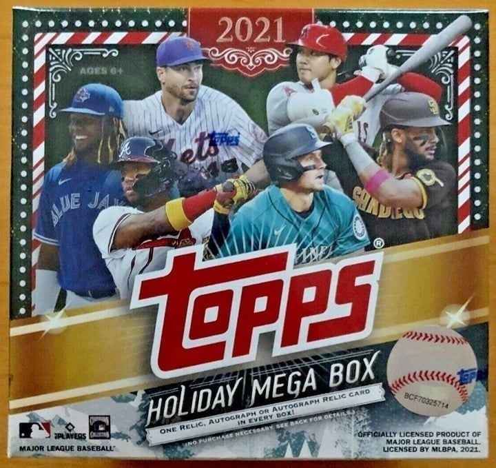 Topps 2021 Holiday Mega Box - One Relic or Auto Per Box - Factory Sealed