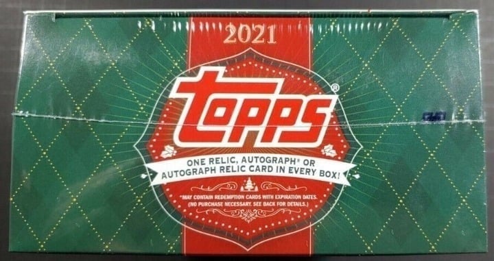 Topps 2021 Holiday Mega Box - One Relic or Auto Per Box - Factory Sealed