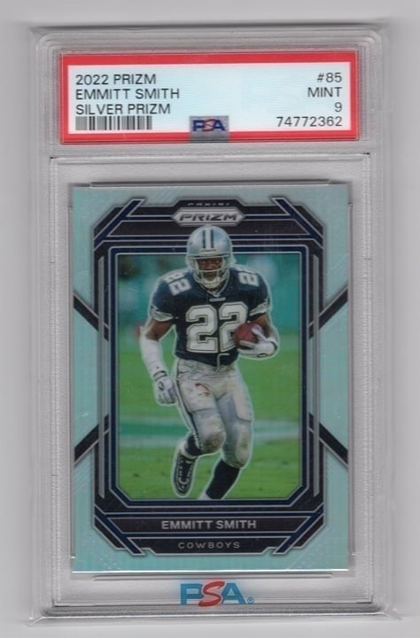 Emmitt Smith Silver Panini Prizm PSA 9 #85