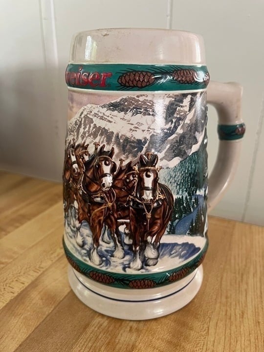 Budweiser 1993 Special Delivery Holiday Stein