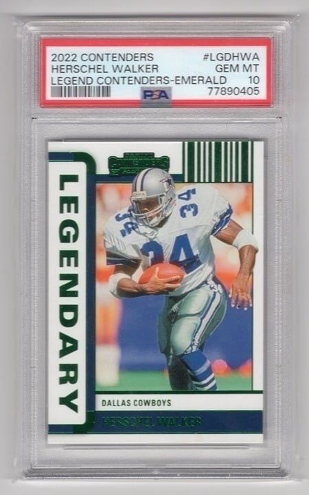 Herschel Walker 2022 Contenders Legend Contenders-Emerald  PSA 10 #LGDHWA