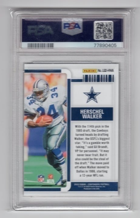 Herschel Walker 2022 Contenders Legend Contenders-Emerald  PSA 10 #LGDHWA