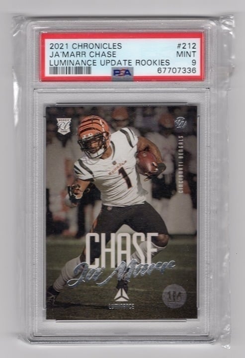 Ja'Marr Chase 2021 Chronicles Luminance Update Rookies PSA 9 #212