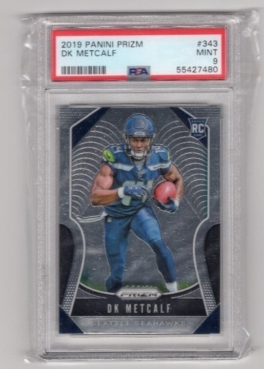 DK Metcalf Panini Prizm Rookie Card PSA 9 #343