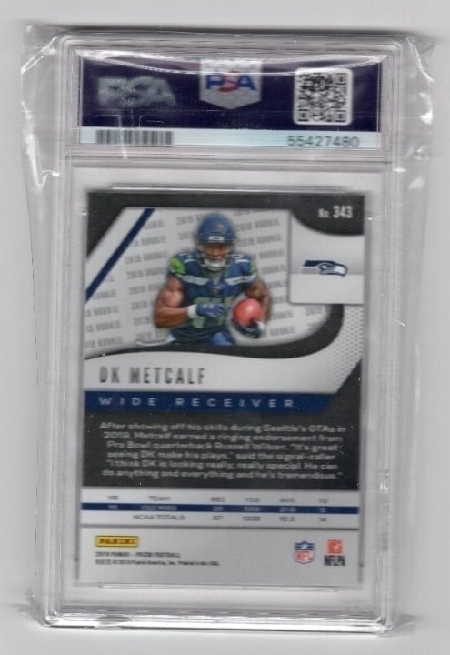 DK Metcalf Panini Prizm Rookie Card PSA 9 #343