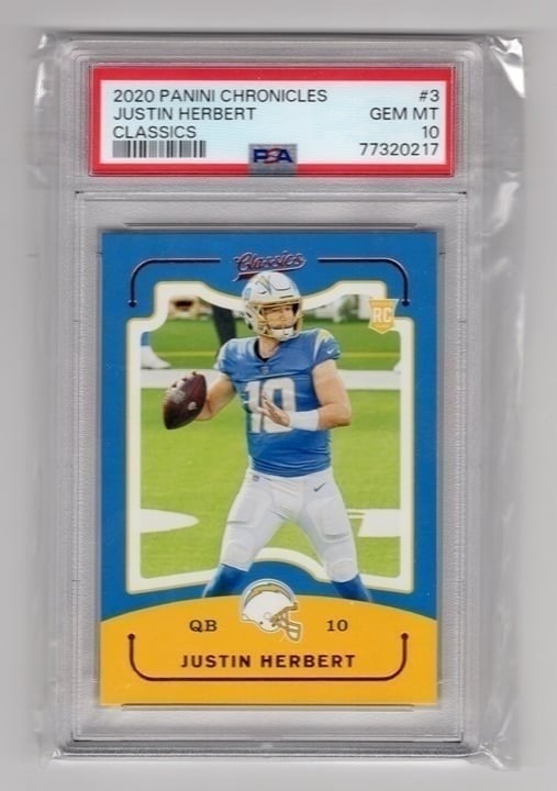 Justin Herbert 2020 Panini Chronicles Classics Rookie Card PSA 10 #3