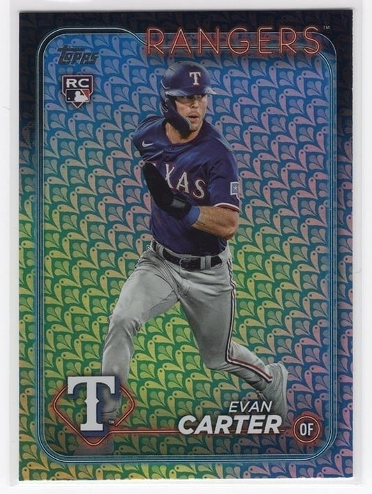 Evan Carter 2024 Topps Series 1 Easter Foil Rookie Card #28