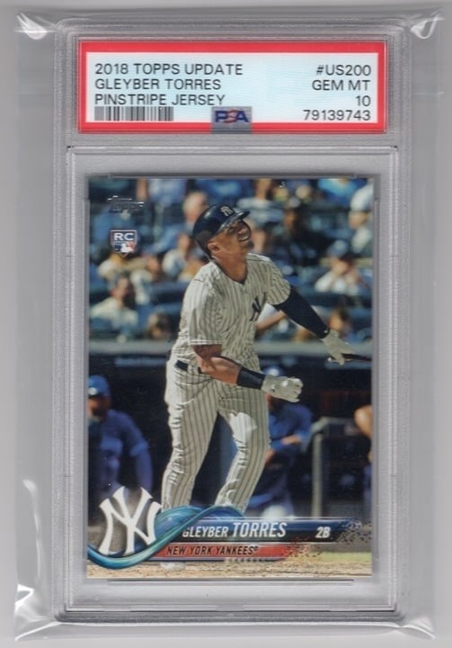 Gleyber Torres 2018 Topps Update Pinstripe Jersey Rookie Card #US200