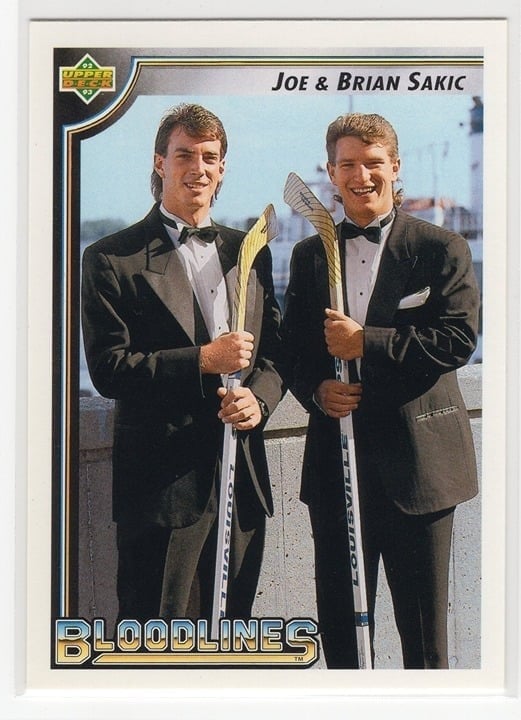 Joe and Brian Sakac 1992 Upper Deck Bloodlines #36