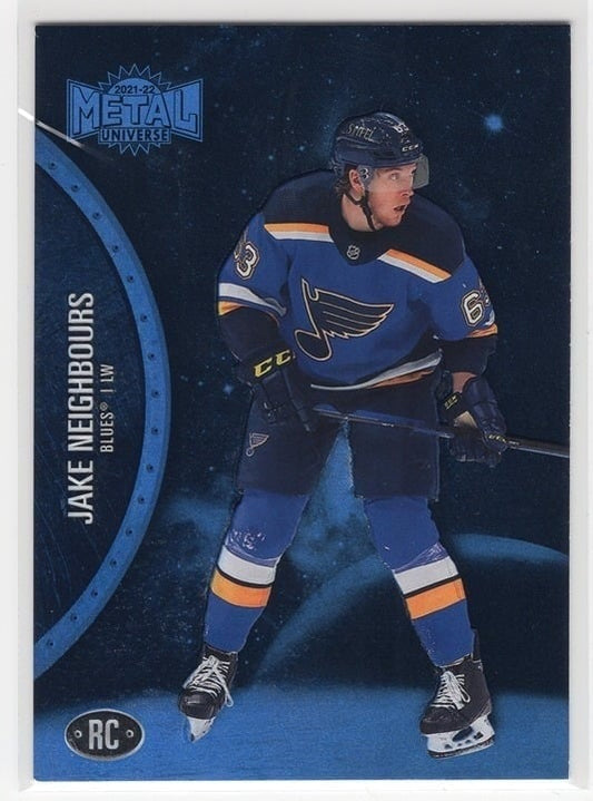 Jake Neighbours 2022 Skybox Metal Universe Rookie Blue Spectrum #198