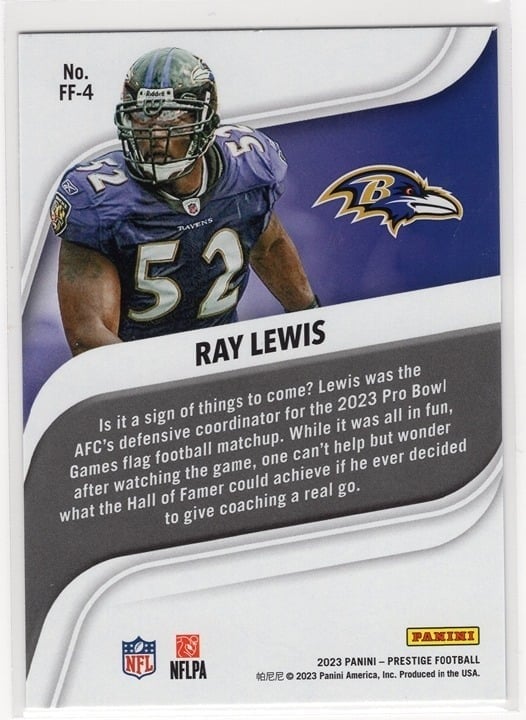 Ray Lewis Franchise Favorites Prestige 2023 #FF-4