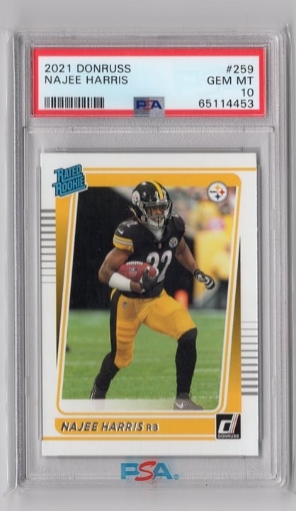 Najee Harris 2021 Donruss Rated Rookie PSA 10 #259