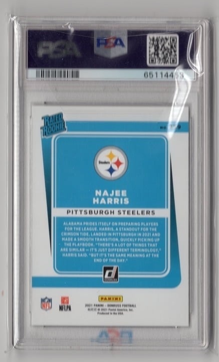 Najee Harris 2021 Donruss Rated Rookie PSA 10 #259