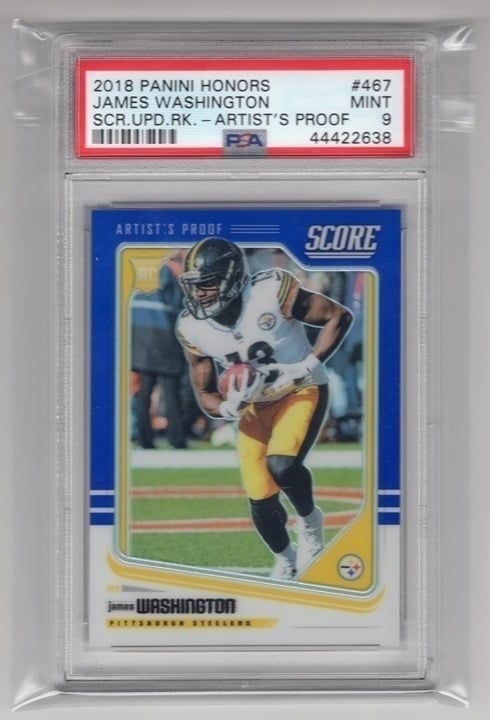 James Washington 2018 Panini Honors Artists Proof /35 PSA 9 #467